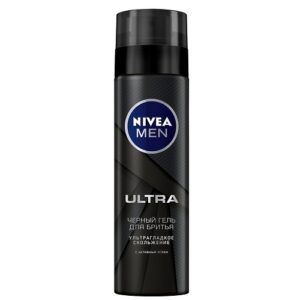 Чёрный гель для бритья NIVEA MEN ULTRA — 200 мл.